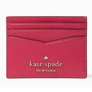 Kate Spade Card Holder - Ruby Pink Red - Barbiecore - NWT
